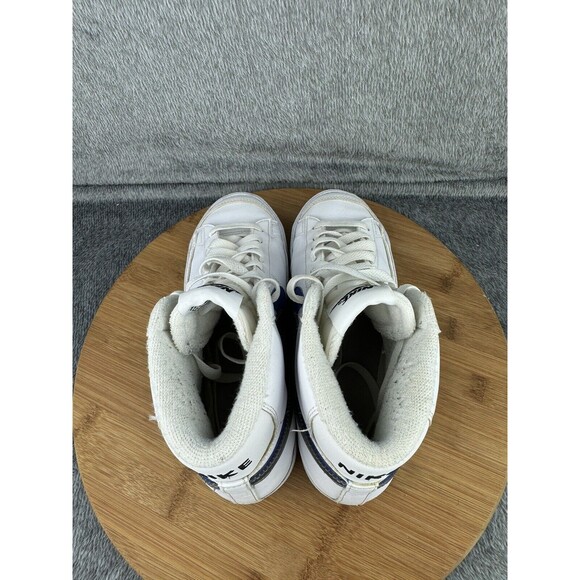 Nike Boys Blazer Mid Next Nature FD0690-100  White Street Leather Sneakers 5.5Y - Picture 6 of 8